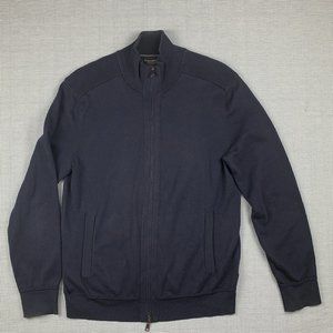 Men's MEDIUM Navy Blue Zip Up Sweater / BANANA REPUBLIC Men's Full Zip Up /